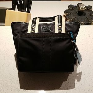 Coach Hampton Weekend Tote Black Nylon